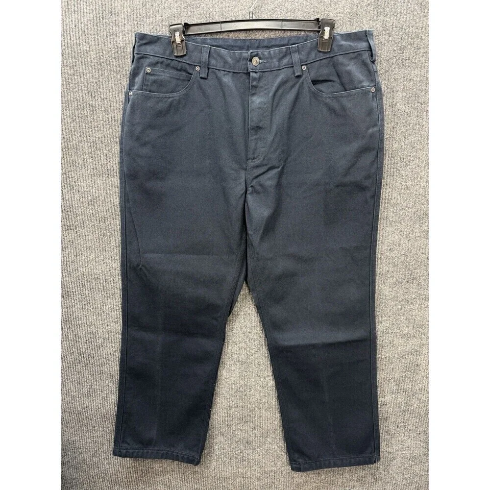 Duluth Heavyweight Fire Hose Pants Men’s 40x30 Navy Blue 5 Pocket Relaxed 86125 - Picture 1 of 9